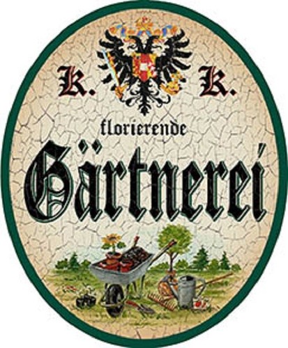 Gärtnerei nostalgieschild - +,